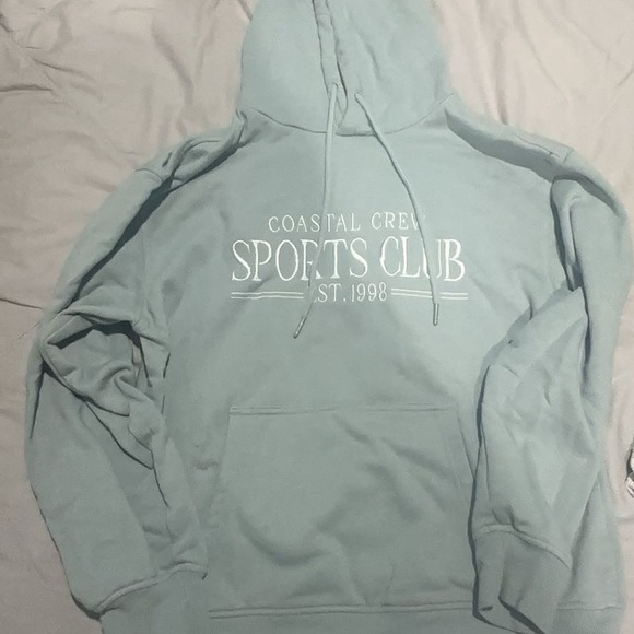 Garage, Light Blue “Sports Club” Hoodie, Size XSmall - Picture 2 of 4